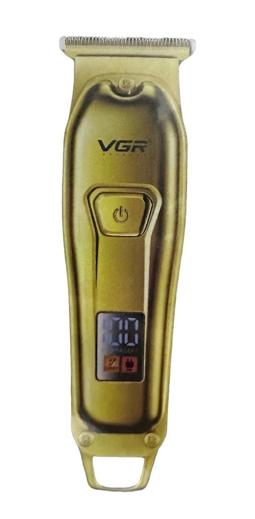 V-965 Машинка для стрижки, 4 насадки, 5v, дисплей, нерж сталь.USB .VGR