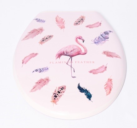 GB-2018 Сиденье для унитаза розовый фламинго