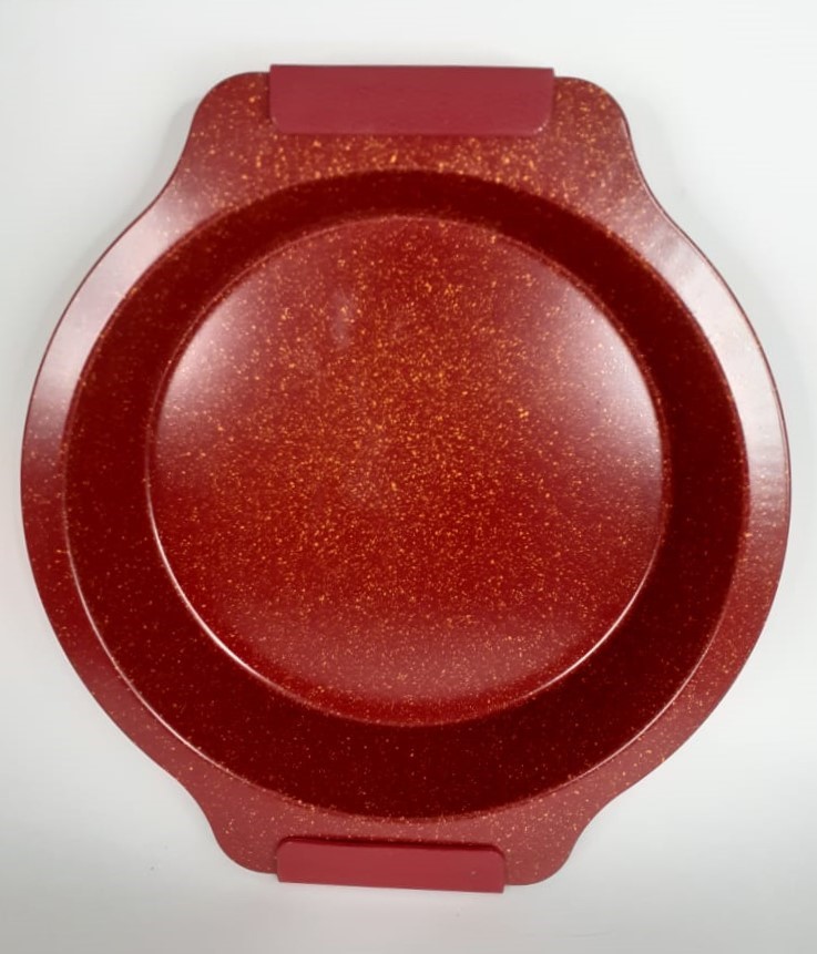 GB-1054 Форма круглая мрамор. покрс красный цвет, 32*36*6 см